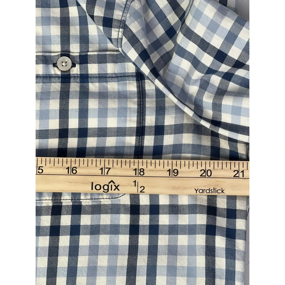 The North Face Shirt Mens M Blue Plaid Long Sleeve Button Down Outdoor Casual